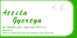 attila gyertya business card